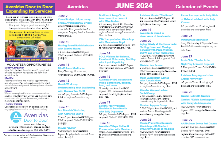 Avenidas June Activities