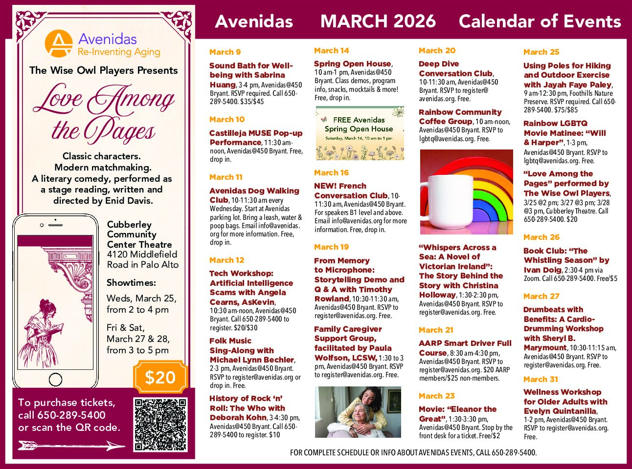 Avenidas March 2026 Activities